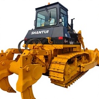 Bulldozer Shantui SD22 d'occasion, poids opérationnel, moteur Cummins d'origine 235 CV, chenilles, bon état, en stock, prêt à être expédié