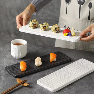 Plato para servir restaurante de 12 pulgadas, plato rectangular de porcelana para servir comida, plato de Sushi, gres de cerámica japonés, platos de Sushi - Product Image 4