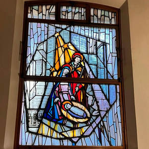 جودة عالية مخصصة فن زجاج الكنيسة موضوع الزجاج الملون تصميم وتصميم الزجاج الملون خفف من الزجاج الملون - Product Image 5