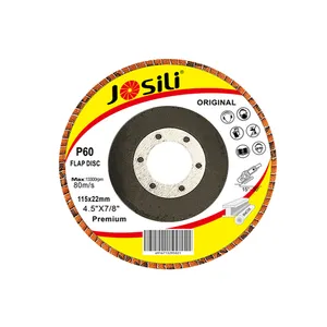 Manufactory direct sell flap wheel 4.5" 7/8" flexible flap disc with Stainless steel backing pad