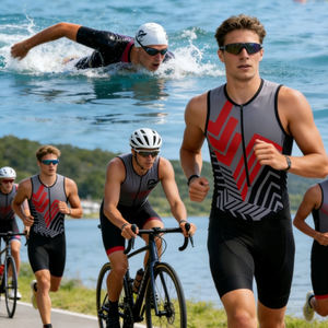 Traje de Triatlón Profesional, Trisuit Personalizado Unisex, Jersey de Ciclismo Anti-Rozaduras, Ropa Deportiva para Natación, Ciclismo y Carrera - Product Image 5