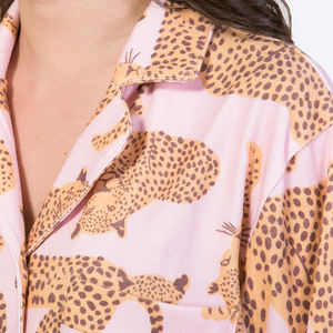 स्लीपर कस्टम मुद्रित आकस्मिक आराम तेंदुए की छुट्टी के कपड़े पहने महिला महिलाओं के लिए सेट - Product Image 2