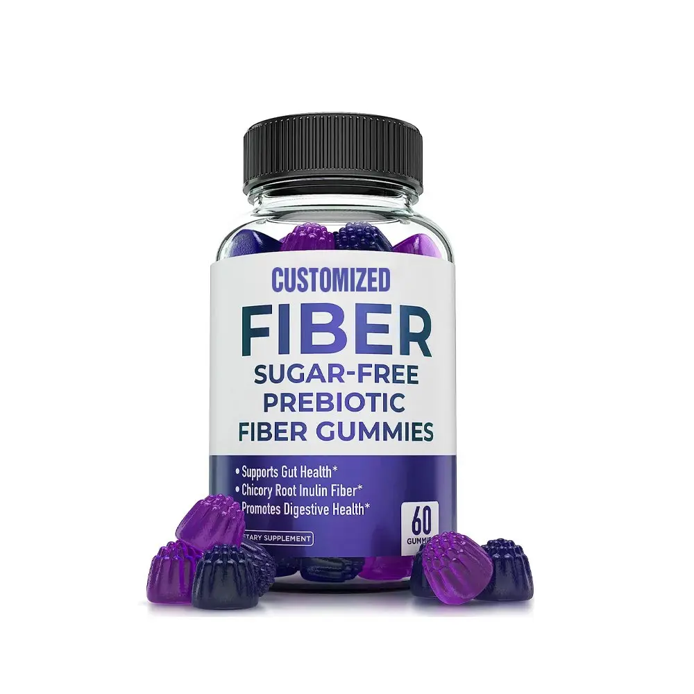 Suikervrije Flora Vezel Gummies Volwassen Vitaminen Die Prebiotisch Oplosbare Cichorei Wortels Spijsverteringsenzym Gummies Bevatten