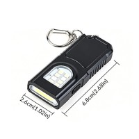 Mini Linterna LED Recargable para Exteriores, 5 Modos, EDC, para Camping, con Clip para Llavero, Gorra, Bolsillo, Trabajo, Base Magnética, Tipo C