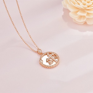 Sagittarius dodici Round S925 collana in argento Sterling per le donne ciondolo a conchiglia con pietra di zircone elegante catena gioielli - Product Image 5