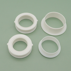 White Plastic Single Ring Drain Cover For Cabinet Vent Hole Pipe Seal Decorative Trim - Product Image 3