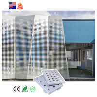 Façade en aluminium moderne, motifs personnalisés, installation facile, revêtement PVDF, panneau en aluminium perforé sculpté, revêtement mural extérieur