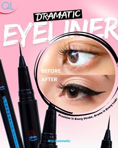 QL แดรามีติก อายไลเนอร์ 1 กรัม ฮาลาล ให้ความคมชัดสีดำเข้มแบบกันน้ำ ด้วยดีไซน์แบบปากกา ไม่เลอะเปื้อน - Product Image 2