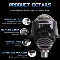 SANVI Phare à lentille de projecteur LED super lumineux 6000K de 3 pouces S7 55W/pièce pour Accord, ampoules de système automobile 12V neuves