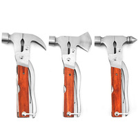 Martillo Plegable Multiusos de Acero Inoxidable, Accesorios de Camping, Herramientas para Exteriores, Martillo para Romper Ventanas de Emergencia en Automóviles