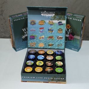 Nhiệt đới kẹo Gelato Ốc Đảo phiên bản 1oz nhựa chiết xuất trong rỗng lọ thủy tinh với 16 hương vị bán buôn hộp và nắp - Product Image 5