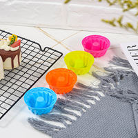 Lot de 12 mini moules à gâteau en silicone, moules à muffins et coupes à pudding en forme de citrouille, ustensiles de cuisson antiadhésifs pour la vente en gros d'outils de pâtisserie