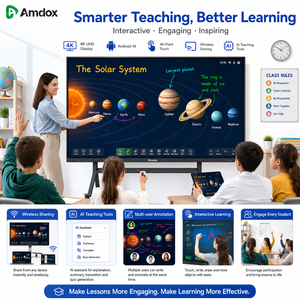 <span class=keywords><strong>Pizarra</strong></span> Interactiva Amdox ES 4K Android 14 de 55-110 Pulgadas con 40 Puntos Táctiles, Cámara de 48MP y Pantalla LCD para Uso en Aulas y Escuelas - Product Image 4