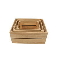 Boîtes de caisse en bois ODM OEM personnalisé 15 ans stockage en usine caisse en bois de pin fruitier