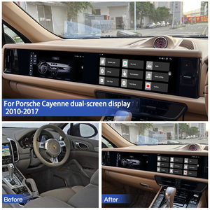 HFMidia Écran double 25 pouces pour Porsche Cayenne 2010-2017, autoradio multimédia Android 15 avec 4G WiFi et Carplay sans fil - Product Image 3