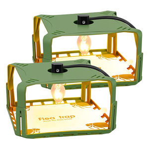 Piège à puces collant carré d'intérieur avec lampe, attrape-insectes pour animaux domestiques, pour mites, puces et moucherons - Product Image 1