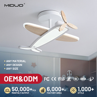 Plafonnier moderne en fer pour chambre d'enfant, design avion, 185 265V, plafonnier LED pour chambre à coucher, salon, télécommande
