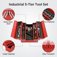 Kit d'outils de réparation automobile multifonctionnel pliable portable de 85 pièces, clé à molette en acier au carbone de haute qualité, boîte à outils OEM