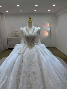 Vestidos de Novia de Lujo Estilo Princesa con Apliques de Encaje y Cola de Capilla Vestido De Noiva Lsjj69 Jancember - Product Image 1