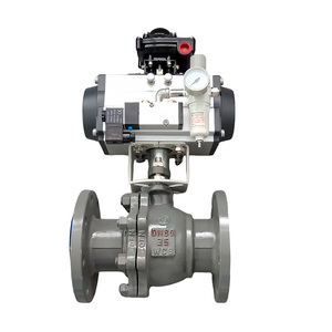 High Quality KHD Pneumatic Flanged Ball PTFE <b>Seal</b> DN80 Industrial Automated for Water/Gas Factory Direct Ball Pneumatic Carbon S - Product Image 2