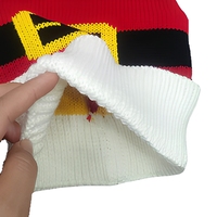 Chapeau de Père Noël en tricot jacquard 100% acrylique avec pompon, cadeau de fête de Noël, hiver, chaud, pour homme