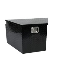Boîte à outils trapézoïdale en alliage d'aluminium personnalisable, étanche, verrouillable avec entrée à clé et finition thermolaquée pour le rangement automobile