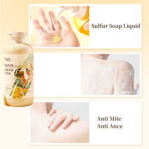 TWG RTS Jabón líquido antiácaros Gel de lavado corporal Limpieza corporal Jabón <span class=keywords><strong>acaricida</strong></span> de azufre Gel de ducha antibacterias - Product Image 5