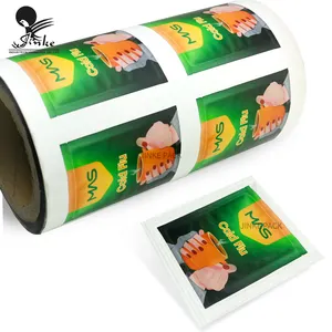 Película de embalaje termosellable personalizada al por mayor para bolsita de café en polvo fideos instantáneos champú rollo de película de embalaje