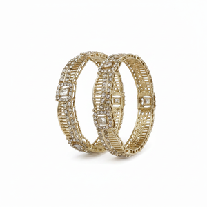 Radiant Austrian <b>Crystal</b> Statement Bangles Set Elegant Jewelry for Weddings Sparkling <b>Crystal</b> <b>Bracelets</b> Collection - Product Image 2