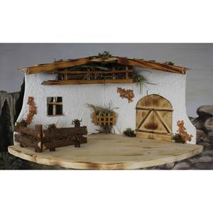 Establo de Madera Hecho a Mano ZICOM Alemania 55x35.5x29.5cm con Puerta, Figura y Juguete Navideño Único para Figuras de Granja de 8-12cm - Product Image 6