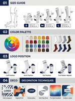 Chaussettes de football longues personnalisées avec logo, respirantes, antidérapantes, pour hommes, hauteur genou, au-dessus du mollet, vente en gros