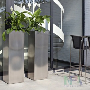 Stainless Steel Outdoor Flower Pot Plant Holders Outdoor <strong>Extra</strong> <strong>Large</strong> <strong>Planters</strong> <strong>Cheap</strong> Decorative Flowerpot - Product Image 4
