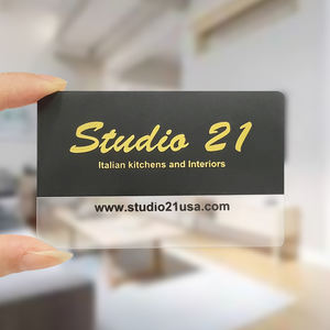 Cartes de visite personnalisées en PVC UV avec impression plastique Carte à bande magnétique transparente transparente avec logo - Product Image 1