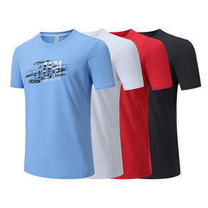 Camiseta de entrenamiento para hombre sin costuras de tacto suave para entrenamiento cruzado con mezcla de algodón de tacto suave - Product Image 6