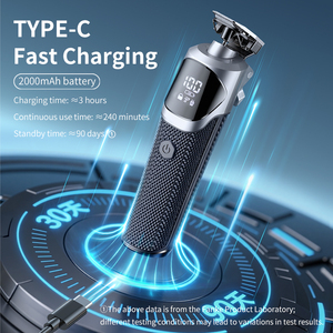 Tondeuse à <span class=keywords><strong>barbe</strong></span> sans fil FK-9010 6-en-1 tout-en-un pour hommes, lame en acier inoxydable à écartement zéro, rechargeable par USB, utilisation hôtelière, IPX6 - Product Image 3