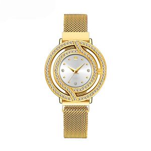 Reloj de Lujo con Diamantes de Imitación, Estilo Moderno 2026, Resistente al Agua, Cierre Magnético, para Mujer - Product Image 1