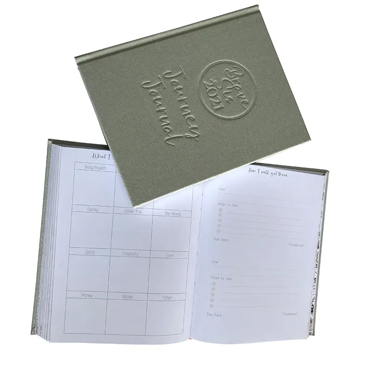 Kostenlose Probe Custom New Design America Office Lieferant Benutzer definierte Druck journal Tagebuch Planer Notizbuch