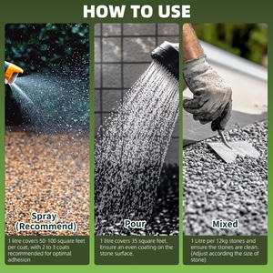 Lem Perekat Mulsa Akrilik Heavy-Duty Bebas VOC Melindungi Kerikil & Kulit Pohon Tahan Angin/Hujan Tahan Lama Pengikat Lanskap - Product Image 3