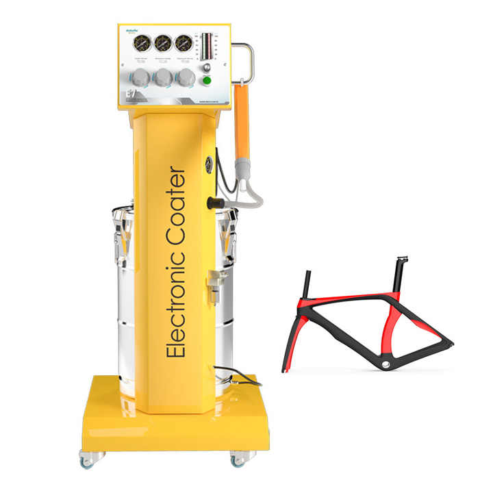 Small Manual Electrostatic Powder Coating Spray Gun Tank Style with ...