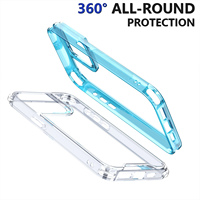 BIBERCAS Protection d'objectif hybride 3-en-1 en TPU+PC antichoc de luxe pour les étuis 12/13/14/15/16 Pro Max