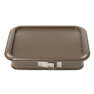 Moule à gâteau rectangulaire à fond amovible 11x7 pouces (28x19 cm), revêtement antiadhésif durable. Nettoyage facile pour la pâtisserie (brun clair) - Product Image 2