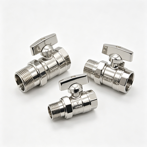 Robinet à bille en acier inoxydable SS304 à passage plein, 1 pièce, filetage femelle NPT BSP, pour eau et gaz, avec levier d'arrêt, durable, kit d'utilisation - Product Image 1