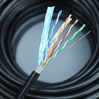 Cable de Red Kneysum CAT5E CCA FTP de 8 Conductores, Par Trenzado Sólido, Resistente a Interferencias, para Exteriores, Gran Venta
