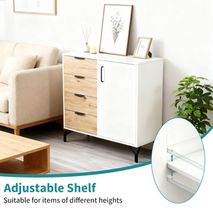 Hiện đại sang trọng tự chọn giọng tủ cho phòng khách <span class=keywords><strong>sideboard</strong></span> với điều chỉnh chiều cao kệ và 4 ngăn kéo - Product Image 3