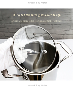 Pot à pâtes en acier inoxydable de qualité alimentaire Offre Spéciale ensemble de casseroles à nouilles poêle à frire profonde avec passoire pot d'<span class=keywords><strong>asperges</strong></span> <span class=keywords><strong>pour</strong></span> la cuisine à domicile - Product Image 3