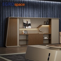 EGROspace Meuble de bureau OEM/ODM avec tiroirs de rangement verrouillables, portes battantes et armoire de classement exécutive pour bureau
