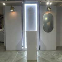 Panneau de bienvenue pour mariage SMS, toile de fond murale, ensemble d'arche carrée en acrylique LED pour événements de mariage, décoration de fête