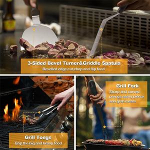 Juego de 29 Piezas de Utensilios para Barbacoa de Superficie Plana, Prensa para Hamburguesas, Accesorios para Plancha, Espátula, Juego de Herramientas para Parrilla, <span class=keywords><strong>Precio</strong></span> Razonable de Fabricante - Product Image 5