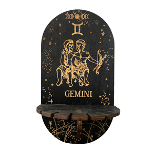 Soporte de exhibición de cristal de madera bohemio ecológico, soporte decorativo colgante de bruja hecho a mano con elemento decorativo de piedra para el hogar - Product Image 2