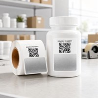 Autocollants de sécurité à gratter personnalisés avec code QR et revêtement argenté pour la traçabilité et la lutte contre la contrefaçon des marques